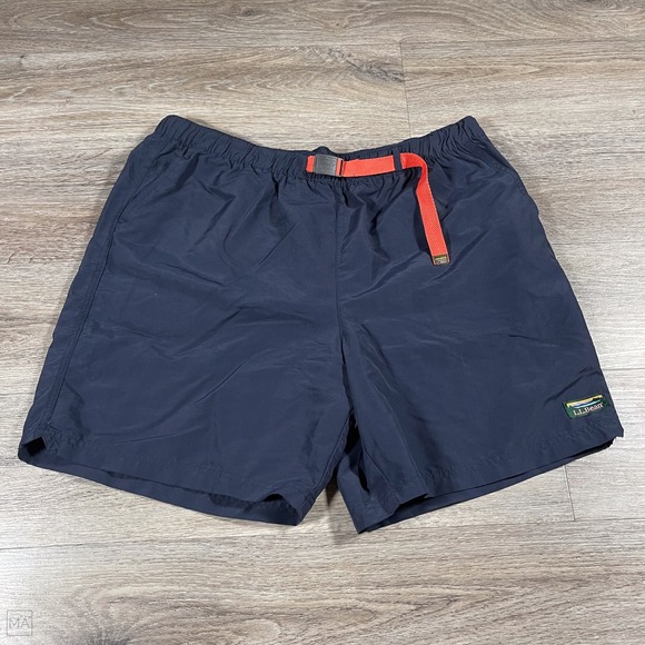 L.L. Bean Men's Shorts Classic Supplex Belted Sports Performance XL Blue - Picture 1 of 8